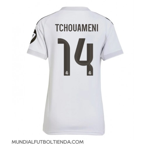 Camiseta Real Madrid Aurelien Tchouameni #14 Primera Equipación Replica 2025-26 para mujer mangas cortas